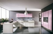 Modern Violet And Pink Kitchen By Cucine Lube