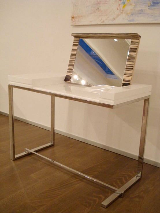 Modern White Dressing Table – Melina by Sabinoaprile
