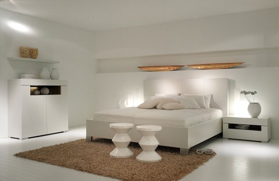 New Modern White Bedroom Furniture – Elumo by Huelsta