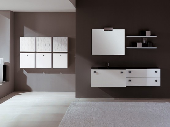 New Black And White Bathroom Furniture – Modo By EuroLegno