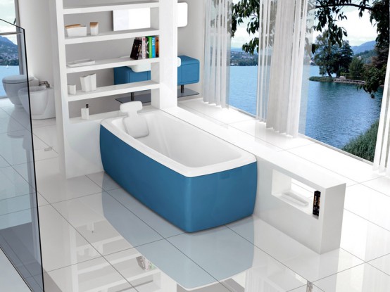 New Modern Blue Bathtub – Lucky Color by BluBleu