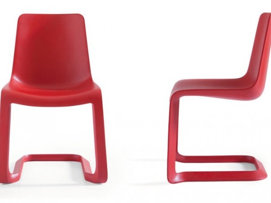 Stylish Red Chairs for Modern Dining Room – Nastro by Pianca