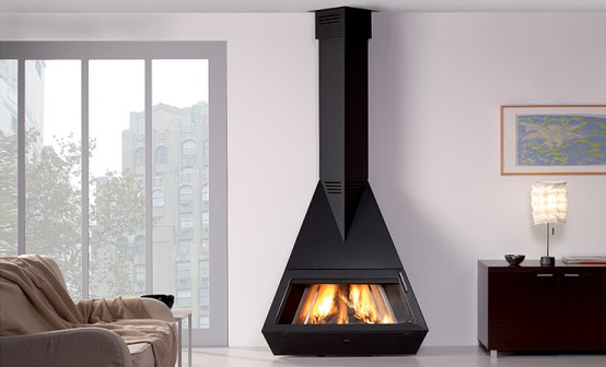 Stylish Black Fireplaces By Rocal