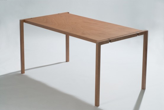 Very Flat Folding Table By Lodovico Bernaradi