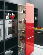 White, Black And Red Kitchen Design Gio By Cesar