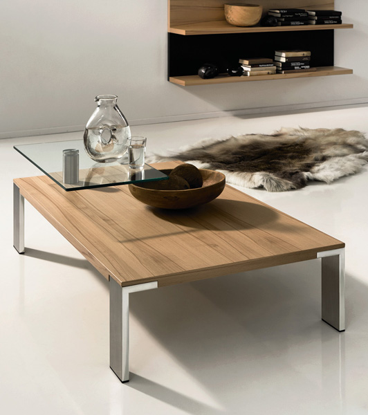 Wood Coffee Table With Swing Top CT 100 By Huelsta