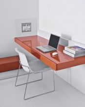Ala Orange Suspended Desk