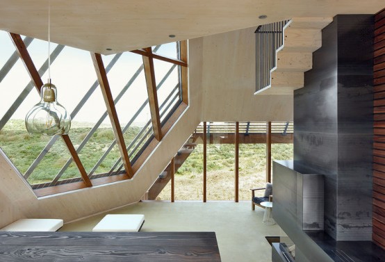 Angular Beach Home That Blends In With The Dunes