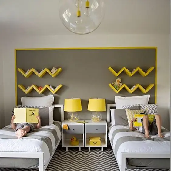 Awesome shared boys room designs to try  19