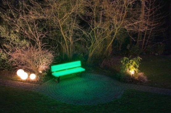 A Bench To Light Your Garden