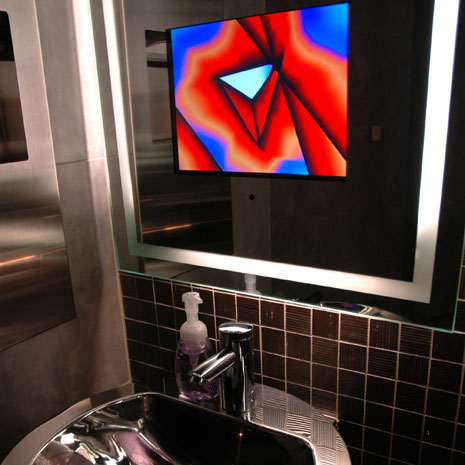 Bathroom Mirrors with Built-In TVs by Seura