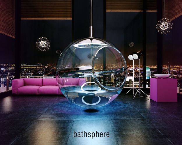 Bathsphere: Suspended Glass Bubble Bathtub