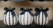 cute black and white pumpkins are perfect for Halloween decor