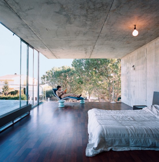 Bedroom With Transparent Walls