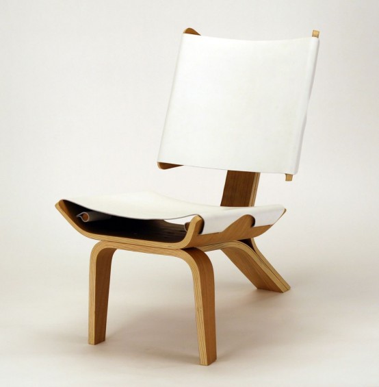 Aesthetically Brilliant Chair Made Of Bent Plywood And Leather