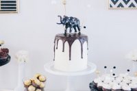 black and white for a modern baby shower