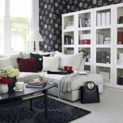 Black And White In Traditional Living Rooms