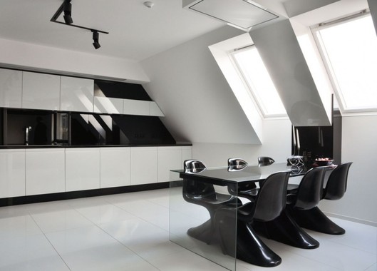 Strictly Minimalist, Black And White Apartment Interior Design