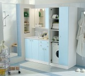 Blue Laundry Room Design