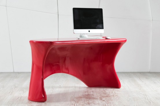 Bold And Sleek Eye-Candy: Red Hot Ely Desk