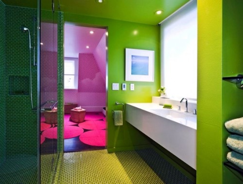 43 Bright And Colorful Bathroom Design Ideas