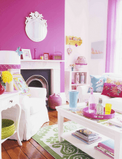 Bright And Colorful Chic Living Room