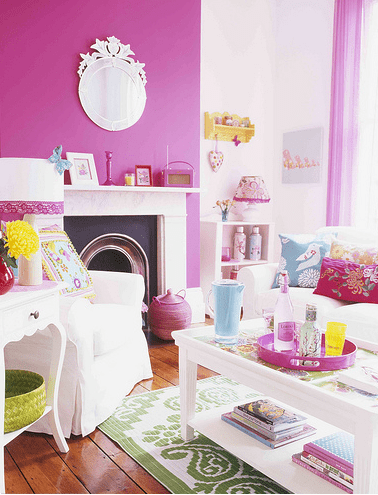 Bright And Colorful Chic Living Room