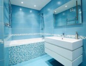 Bright Blue Bahtroom