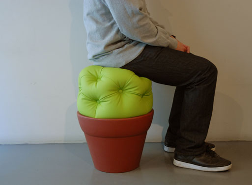 Unusual Indoor and Outdoor Pouf – The Cactus Stool