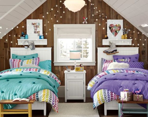 Chic and inviting shared teen girl rooms ideas  3