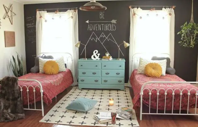 Chic and inviting shared teen girl rooms ideas  5