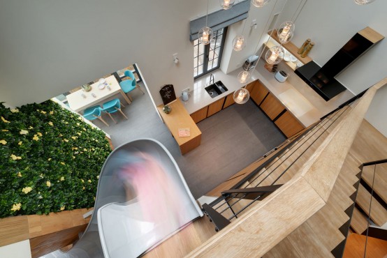Childhood Fantasies Come True: Modern Apartment With A Slide