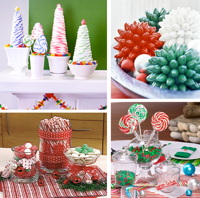 Christmas Candy Table Centerpieces