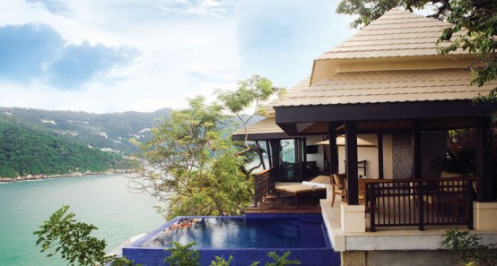 Cliff Side Villa With A Private Pool In Asian Style