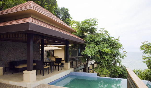 Cliff Side Villa With A Private Pool In Asian Style