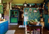 Colorful Gingerbread House With Vintage Furniture