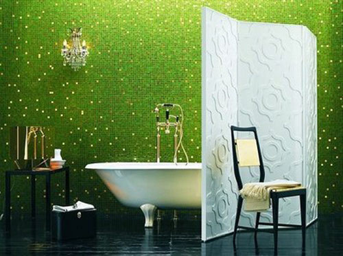 Colorful Green Bathroom