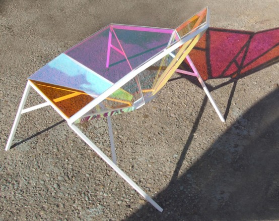 Brilliant-Shaped Colorful Transparent Chair
