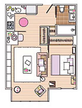 Comfy 40 Square Meter Apartment