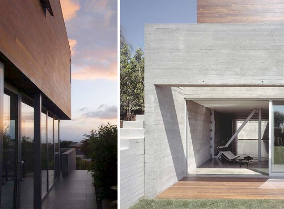 Convertible Adjacent Houses with Wood Clad Top by Sebastian Mariscal