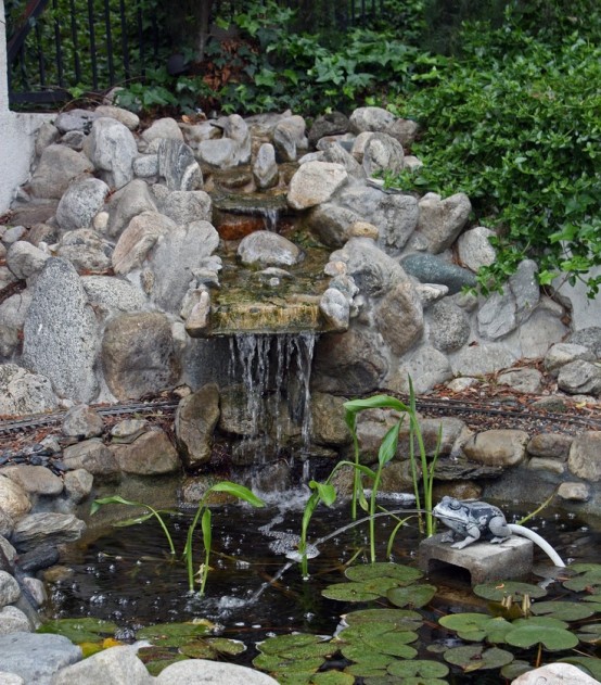 Small fountains and waterfalls are those things that can easily make a backyard's pond cooler.