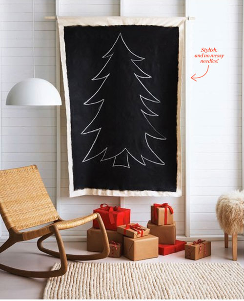 Chalk It Up Christmas Tree Alternative (via poppytalk)