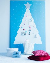 Painted Christmas Tree On Pin-Up Board