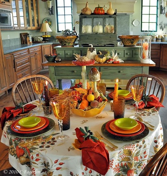 fall decor done with hay, pumpkins, gourds, corn husks - all of them are faux, which means very durable