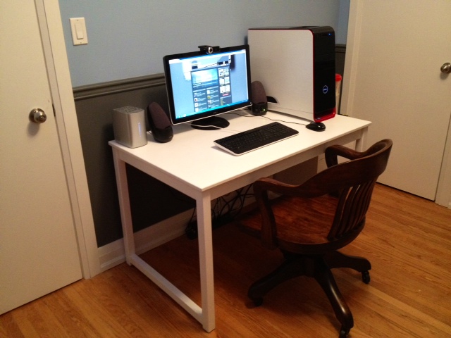 Paint in glossy white and use the table as a desk.