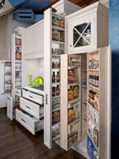 vertical and usual drawers in all the cabinets are great for storing everything you need