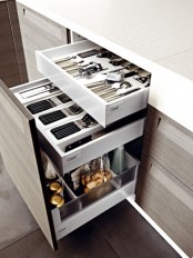 several drawers will help you accommodate various stuff you want – insert as many as you want into your cabinets