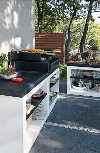 Grilling is a first thing that come in mind when you think about outdoor cooking. That's why you should thing about a built-in grill even before you start to design this area.