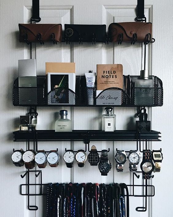 Cool ways to organize men accessories at home  13