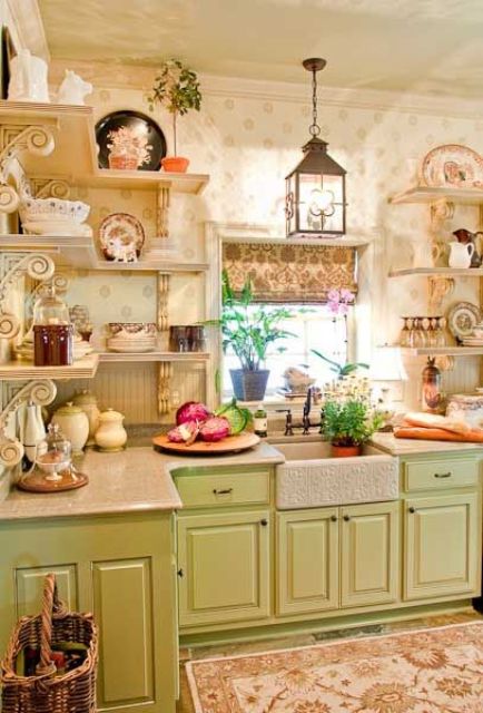 Pistachios' color would work as good for kitchen cabinets as plain white.